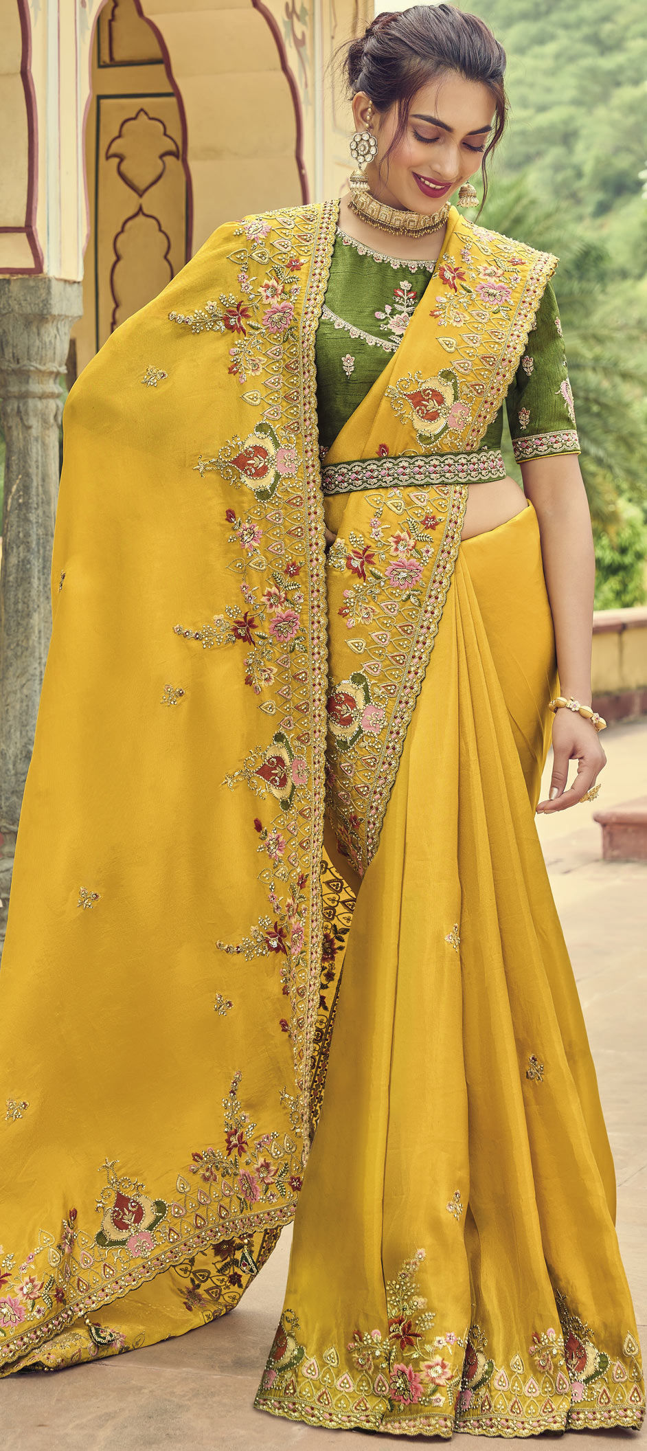 Elevate Your Style: Trending Engagement Saree Ideas for Women in