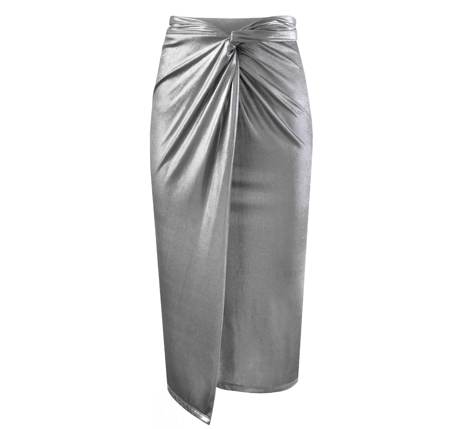 Metallic Knotted Skirt